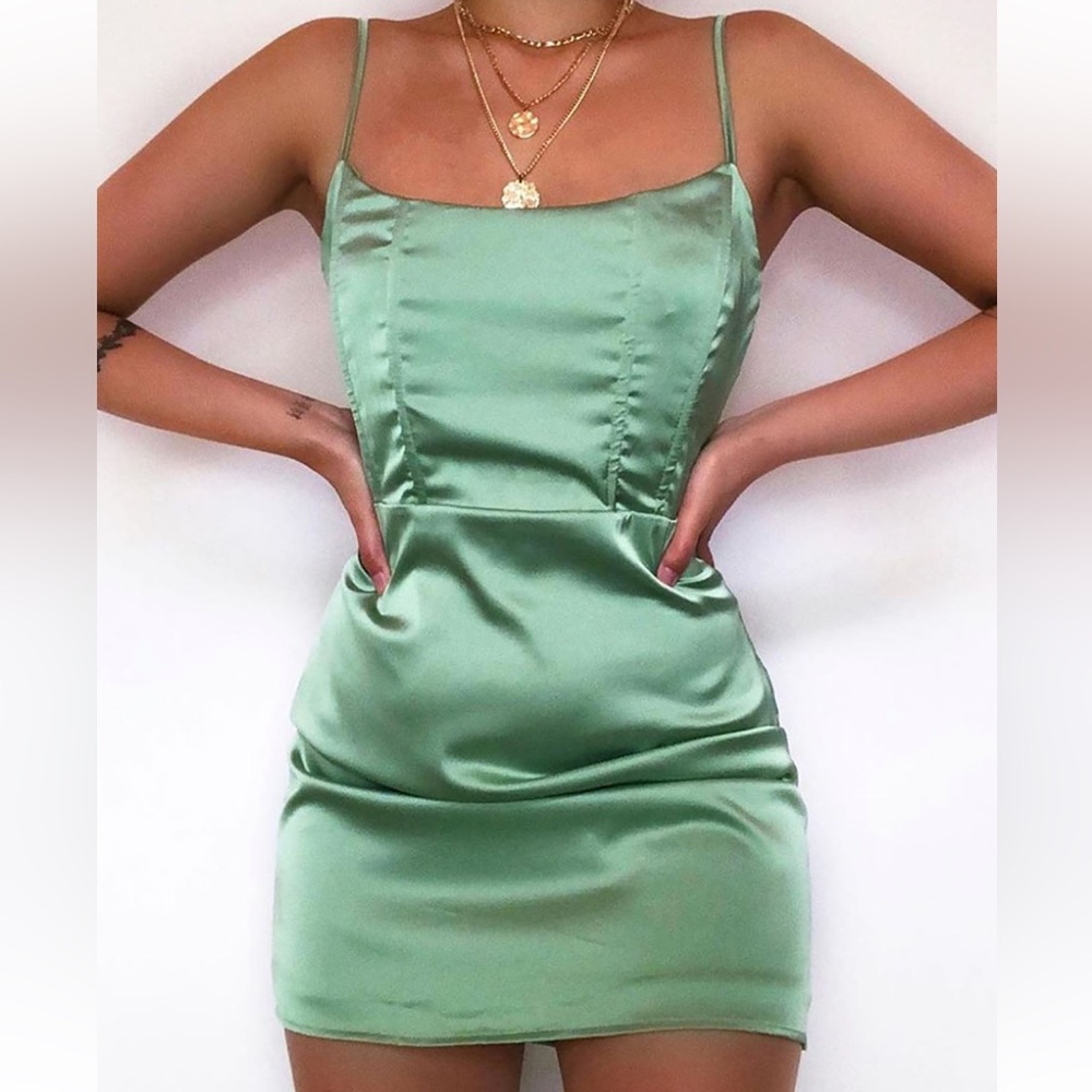 FashionNova Mint Green Mini Dress